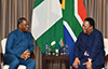 Minister Naledi Pandor and the Minister of Foreign Affairs, Mr Geoffrey Onyeama, of Nigeria at the Ninth Ministerial Session of the Bi-National Commission between the Republic of South Africa and the Federal Republic of Nigeria, Pretoria, South Africa, 2 October 2019.