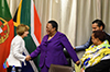 Courtesy Call on Minister Naledi Pandor by the Secretary of State for Foreign Affairs and Cooperation, Teresa Ribeiro, of Portugal; during the Sixth Session of the South Africa - Portugal Bilateral Consultations, Pretoria, South Africa, 2 August 2019. 