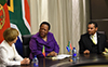 Courtesy Call on Minister Naledi Pandor by the Secretary of State for Foreign Affairs and Cooperation, Teresa Ribeiro, of Portugal; during the Sixth Session of the South Africa - Portugal Bilateral Consultations, Pretoria, South Africa, 2 August 2019. 