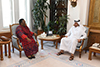 Meeting between Minister Naledi Pandor and the Prime Minister of Qatar and Minister of Interior, Sheikh Abdullah bin Nasser bin Khalifa Al Thani, Doha, Qatar, 15 October 2019.