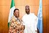 Bilateral Meeting between Minister Naledi Pandor and the President of the General Assembly, Prof. Tijjani Muhammad-Bande, at the 74th Session of the United Nations (UN) General Assembly (UNGA 74), New York, USA, 26 September 2019.
