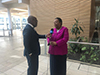 Minister Naledi Pandor being interviewed on the sidelines of the World Economic Forum (WEF) Africa, Cape Town, South Africa, 5 September 2019.