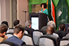 Minister Lindiwe Sisulu briefs the media at a scheduled monthly media engagement, Pretoria, South Africa, 30 April 2019.