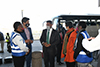 Deputy Minister Alvin Botes visits the COVID-19 Humanitarian Staging Area, OR Tambo International Airport (ORTIA), Kempton Park, South Africa, 1 July 2020.