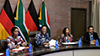 Minister Naledi Pandor and the Federal Minister of Foreign Affairs of Germany, Mr Heiko Maas, via a video conference of the Tenth Meeting of the South Africa – Germany Bi-National Commission (BNC), OR Tambo Building, Pretoria, South Africa, 20 March 2020.