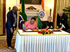 Signing of the Joint Communiqué of the 10th Session of the South Africa – India Joint Ministerial Commission (JMC) by Minister Naledi Pandor and the Minister of External Affairs of India, Dr S Jaishankar, New Delhi, India, 17 January 2020.