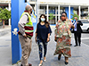 Minister Naledi Pandor hands over Personal Protective Equipment (PPEs) to the Klapmuts Primary School, Stellenbosch region, Western Cape Province, South Africa, 19 October 2020.