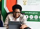 Deputy Minister Candith Mashego-Dlamini participates in the Video Conference of the BRICS Deputy Ministers of Foreign Affairs/Special Envoys on the Middle East and North Africa (MENA), Pretoria, South Africa, 17 May 2021.