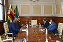 Minister Naledi Pandor hosts the Minister of Foreign Affairs and International Trade of the Republic of Zimbabwe, Dr Frederick Shava, Cape Town, South Africa 21 May 2021.