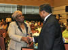 Minister of Home Affairs, Ms Nkosazana Dlaimini Zuma, with African Union Chairperson, Mr Jean Ping, 14 July 2012.