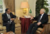 Deputy Minister of International Relations and Cooperation Mr Ebrahim Ebrahim meets with Dr Nabil Al-Araby, Secretary General of the League of Arab States, Cairo, Egypt, 26 February 2012.