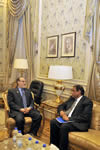 Deputy Minister Ebrahim Ebrahim meets with the Foreign Relations Committee in the People's Assembly, Dr Essam El-Erian Chairman of the Foreign Relations Committee, 26 February 2012, Cairo, Egypt.