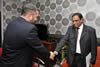 Deputy Minister of International Relations and Cooperation, Mr Ebrahim Ebrahim meets with Dr Emad Abdel Ghafour, Chairman of the Al-Nour Party Cairo, Egypt, 26 February 2012.