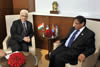 Deputy Minister Ebrahim Ebrahim meets with India Minister of External Affairs Mr Salman Khurshid on the sidelines of the Twelfth Ministerial Meeting of the Indian Ocean Rim Association for Regional Cooperation (IOR-ARC), Delhi, India, 2 November 2012.