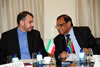 Deputy Minster Ebrahim Ebrahim and Deputy Minister Amirabdollahian of Iran during the Bilateral Meeting, Pretoria, South Africa, 15 May 2012.