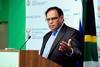 Deputy Minister Ebrahim Ebrahim briefs the Media on International Developments, Media Room, OR Tambo Building in Pretoria, South Africa, 14 August 2012.