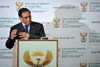 Deputy Minister Ebrahim I Ebrahim briefs the media on the upcoming SADC Troika Meeting on DRC, Israel settlements in Palestine, BRICS, and other international issues, Pretoria, South Africa, 6 December 2012.