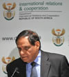 Deputy Minister of International Relations and Cooperation, Mr Ebrahim Ebrahim briefs the Media on a variety of International Issues, Pretoria, South Africa, 22 March 2012.