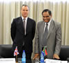 Deputy Minister Ebrahim Ebrahim hosts the Parliamentary Under Secretary of State at the Foreign and Commonwealth Office responsible for Africa, Mr Mark Simmonds, of the United Kingdom for Bilateral Political and Economic Discussions, Pretoria, South Africa, 12 November 2012. 