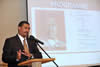 Deputy Minister Marius Fransman addresses the Breakfast Meeting on the Promotion of Economic Diplomacy, Ongegund Lodge & Conference Centre, 24 April 2012. 