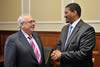 Deputy Minister Marius Fransman and the Minister of State for Trade and Development of Ireland, Mr Joe Costello; meet in Cape Town, South Africa, 15 November 2012.