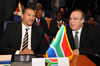 Deputy Minister Marius Fransman attends the Opening of the NAM 16 Ministerial Meeting in Tehran, Iran, under the theme:"Lasting Peace through Joint Global Governance". Deputy Minister Marius Fransman is seated next to Mr Henk van der Westhuizen, Director Multilateral at DIRCO, 28 August 2012.