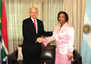 Minister Maite Nkoana-Mashabane hosts the Minister of Foreign Affairs and Worship, Mr Héctor Timerman, of Argentina for a Bi-National Commission at the O R Tambo Building, Pretoria, South Africa, 2 November 2012.