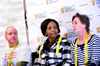 Minister Maite Nkoana-Mashabane is seated with Debbie Calitz as Dale looks on.
