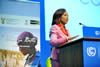 Outgoing President of COP17/CMP7 Ms Maite Nkoana-Mashabane and Minister of Internatioanl Relations and Cooperation of South Africa, during her COP17/CMP7 Legacy Project Book Launch, Doha, Qatar, 27 November 2012.