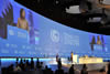 Outgoing President of COP17/CMP7, Ms Maite Nkoana-Mashabane and Minister of International Relations and Cooperation of South Africa addresses the COP18/CMP8 Conference during the Opening Session, Qatar National Convention Centre, Doha, Qatar, 26 November 2012.