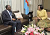 Minister Maite Nkoana-Mashabane, with her counterpart from the Democratic Republic of Congo (DRC), Minister Raymond Tshibanda during the Eight SA-DRC Bi-National Commission, held on 23 October 2012 in Pretoria, South Africa.