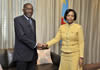 Minister Maite Nkoana-Mashabane, with her counterpart from the Democratic Republic of Congo (DRC), Minister Raymond Tshibanda during the Eight SA-DRC Bi-National Commission, held on 23 October 2012 in Pretoria, South Africa.