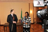 Minister Maite Nkoana-Mashabane with the Minister of Natural Resources and Environment, Mr Sergey Donskoi of the Russian Federation at the Eleventh ITEC Meeting, Moscow, Russian Federation, 13 November 2012.