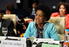 Minister Maite Nkoana-Mashabane addresses the Ministerial Meeting of the Non-Aligned Movement (NAM) Coordinating Bureau (COB). The South African Ambassador to Egypt, Ms Noluthando Mayande-Sibiya, is seated behind her, Sherm El Sheik, Egypt, 9-10 May 2012.