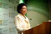 Minister Nkoana-Mashabane responds to questions during a Press Briefing held at the OR Tambo Building, Pretoria, South Africa, 15 May 2012.