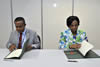 Minister Maite Nkoana-Mashabane signs a General Co-Operation Agreement with the Minister of Exterior, Mohamed Bakri Abdoul Fatah, of the Comoros. The two countries undertake to strengthen their bilateral relations of friendship and co-operation. The signing took place on the sidelines of the Rio+20 Summit in Rio de Janeiro, Brazil, 22 June 2012.