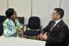 Minister Maite Nkoana-Mashabane meets with the Foreign Minister Vuk Jeremic, of Serbia on the sidelines of the Rio+20 Summit held in Rio de Janeiro, Brazil, 22 June 2012.