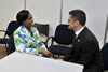Minister Maite Nkoana-Mashabane meets with the Foreign Minister Vuk Jeremic, of Serbia on the sidelines of the Rio+20 Summit held in Rio de Janeiro, Brazil, 22 June 2012.