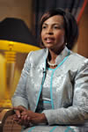 Minister of International Relations and Cooperation, Ms Maite Nkaona-Mashabane is being interviewed by the Media, ahead of the SA-EU Summit to be held in Brussels, Belgium, 17 September 2012.