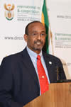 His Excellency, Minister Abdullahi Haji Hassan Mohamed from Somalia, Pretoria, South Africa, 13 March 2012.