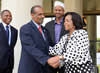 Minister Maite Nkoana-Mashabane receives her counterpart from Somalia, His Excellency Abdullahi Haji Hassan Mohamed, Pretoria, South Africa, 13 March 2012.