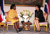 Minister Maite Nkoana-Mashabane pays a Courtesy-Call on H E Prime Minister Yingluck Shinawatra of Thailand, Bangkok, Thailand, 3 September 2012.
