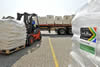 South Africa sends the first consignment of emergency aid to the Republic of Niger. The consignment of emergency aid is loaded up to be taken to the aircraft, 10 September 2012.