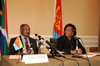Minister of International Relations and Cooperation, Ms Maite Nkoana-Mashabane hosts the Minister of Foreign Affairs, Mr Osman Salih Mohammed of Eritrea for Bilateral Political and Economic Discussions, Cape Town, South Africa, 21 August 2012.