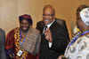 President Jacob Zuma with Minister Nkosazana Dlamini Zuma after the AU Candidature Vote, 15 July 2012.