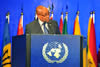 President Jacob Zuma addresses the Plenary RIO+20 United Nations Conference of Sustainable Development, 21 June 2012.