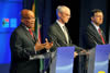 President Jacob Zuma with the President of the European Council, President Van Rompuy; and the President of the EU Commission, President José Manuel Barosso during a Press Conference, 18 September 2012.