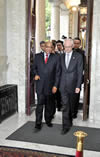 President Jacob Zuma walks with the President of the EU Council, Mr Herman van Rompuy, 18 September 2012.