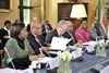 President Jacob Zuma and the South African Delegation during the SA-EU Summit Discussions at the Val Duchess Building in Brussels, Belgium, 18 September 2012.
