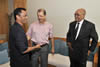 President Jacob Zuma and President James Michel of Seychelles meet with the leaders of Madagascar - Mr Andry Rajoelina and Mr Marc Ravalomanana, 26 July 2012.
